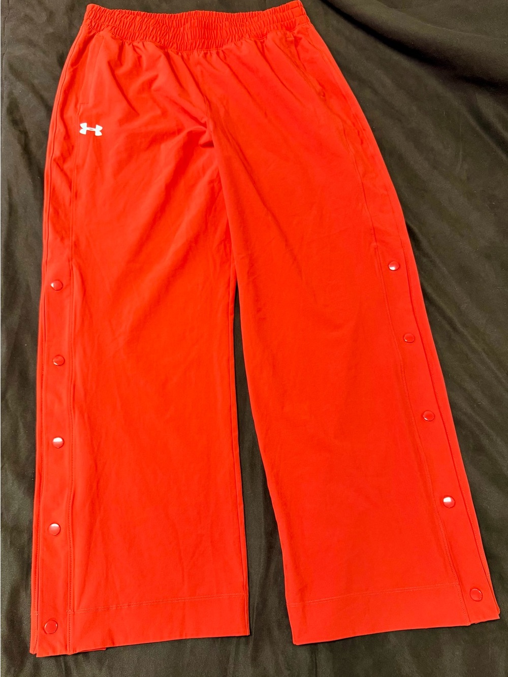 Under Armour Red Snap-Button Track Pants